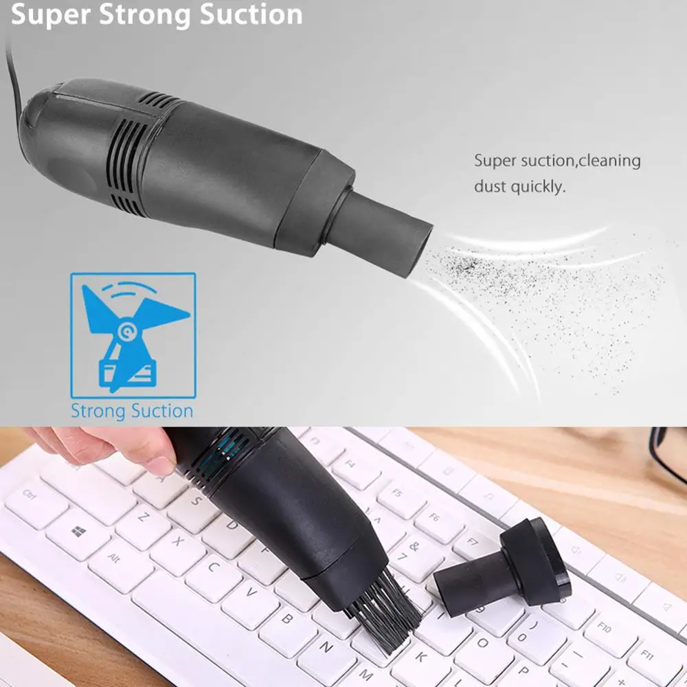 Мини пылесос с USB клавиатурой автомобильный для ПК ЩЕТКА ноутбука комплект