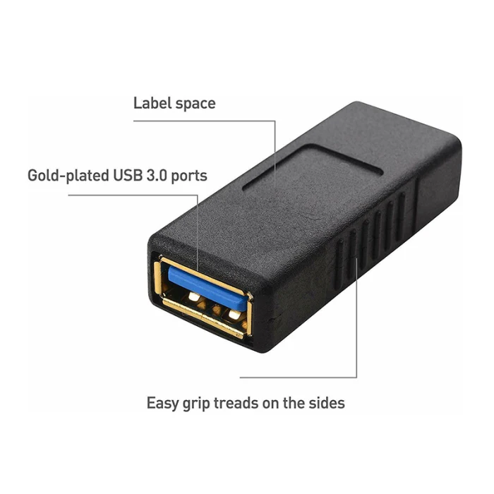 USB-A Женский к USB-A Женский адаптер USB 3,0 двойной женский адаптер 999