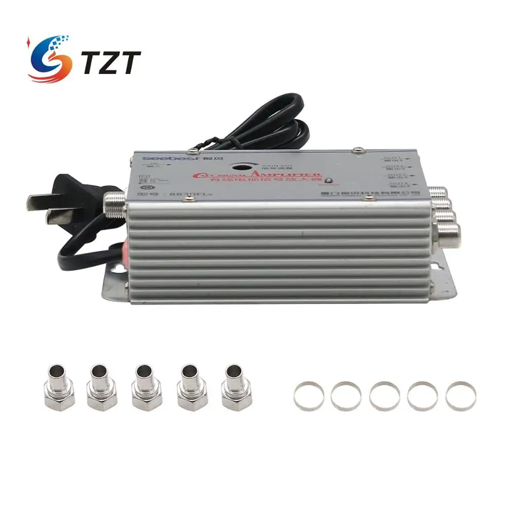 TZT 4 Way CA TV VCR ТВ антенна усилитель сигнала разветвитель 30 дБ 45 880 МГц FREQ|Усилители