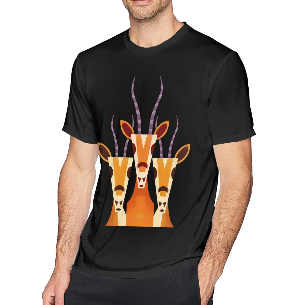 

Gazelle T Shirt Gazelle T-Shirt Short Sleeve 100 Cotton Tee Shirt 5x Print Casual Man Awesome Tshirt