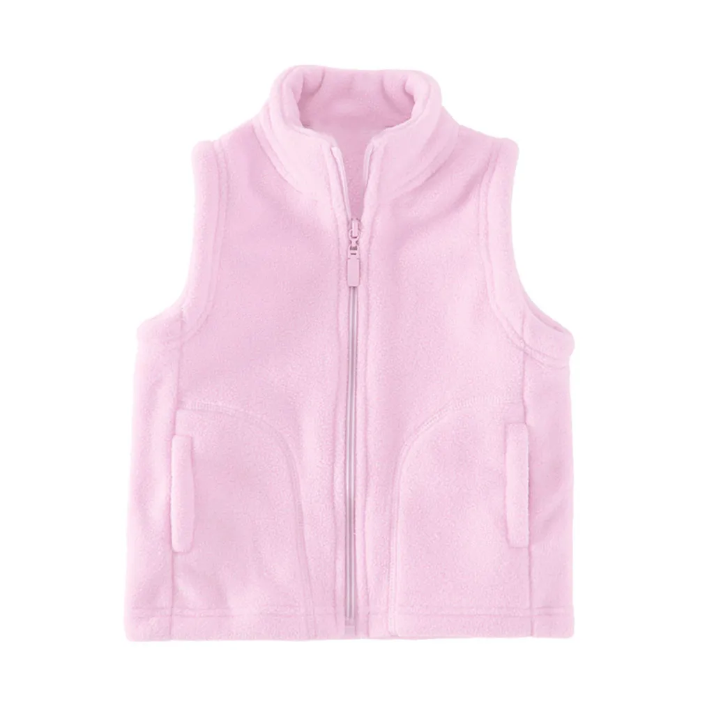 Пальто для малышей Девочки, дети, девочки, мальчики, Детские Зимние теплые пальто для маленьких девочек зимний пуховый жилет плотная верхняя одежда на молнии с капюшоном# C - Цвет: Розовый