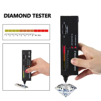 

LED diamond tester selector indicator jewelry gemstone detector tool handheld instrument magnifying glass PU bag