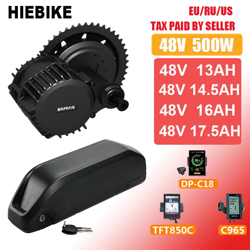 

Bafang 500w 48v BBS02 Electric Bicycle kit with Battery 48V 13/14.5/16/17.5AH Ebike Conversion Kit Engine BBS02B Mid Drive Motor