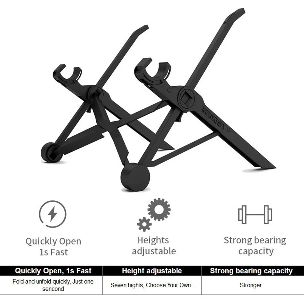 Portable Adjustable Laptop Stand - NEXSTAND K2 Foldable Bracket Accessory