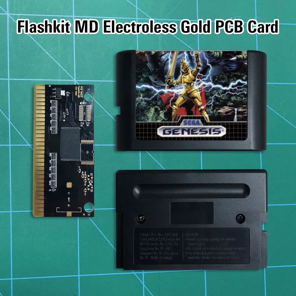 Ghouls'n призраки-Flashkit MD никелевое золото схема на основе печатной платы 16 бит