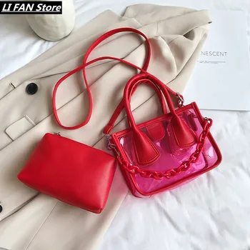 

New Transparency Women's Handbag Shoulder Bags For Women 2020 Messenger Bag Summer Women's Bag Fashion Bag Fashion Bag Beach Bag
