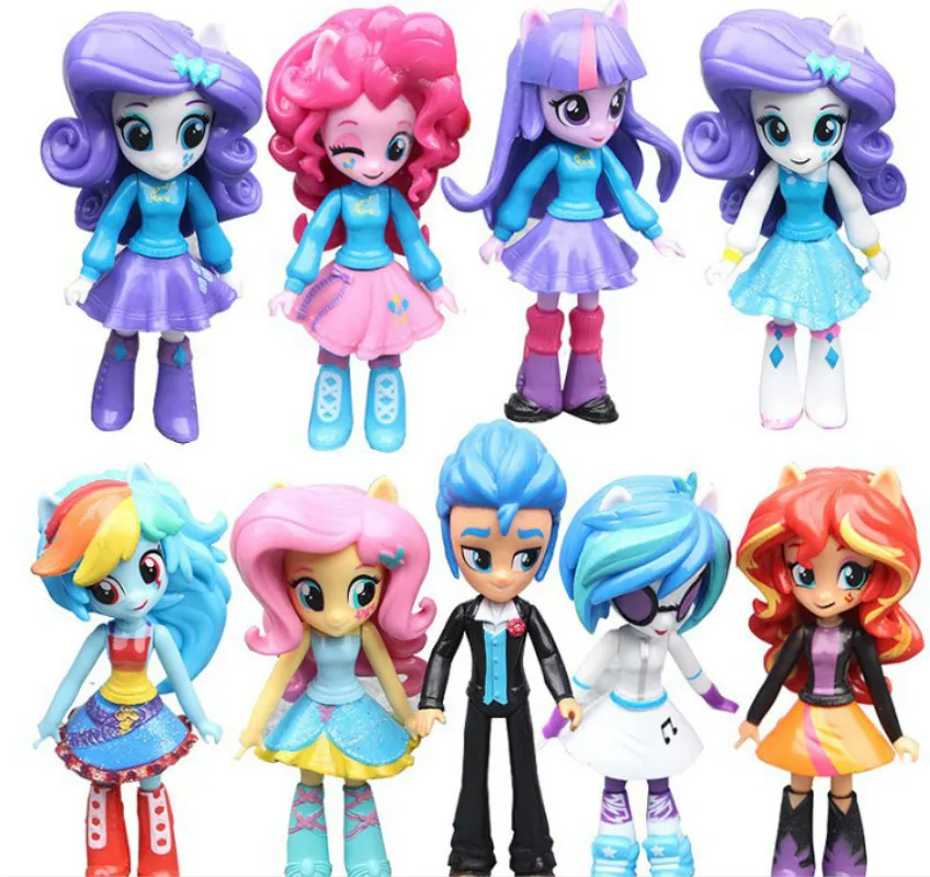 9pcs/lot Pony Girls 12cm Action Figures Plastic PVC Baby Doll Collection Figure 2020 Model Gifts Toy Set For Children | Игрушки и хобби