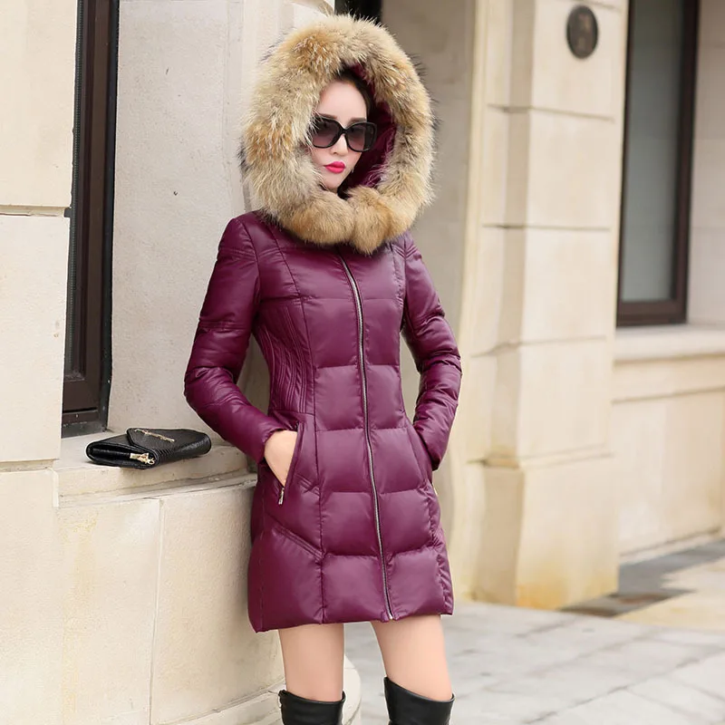 

2018 Winter Zrx6670 with Genuine Fur Collar Women's Leather Cotton-padded Clothes Entity