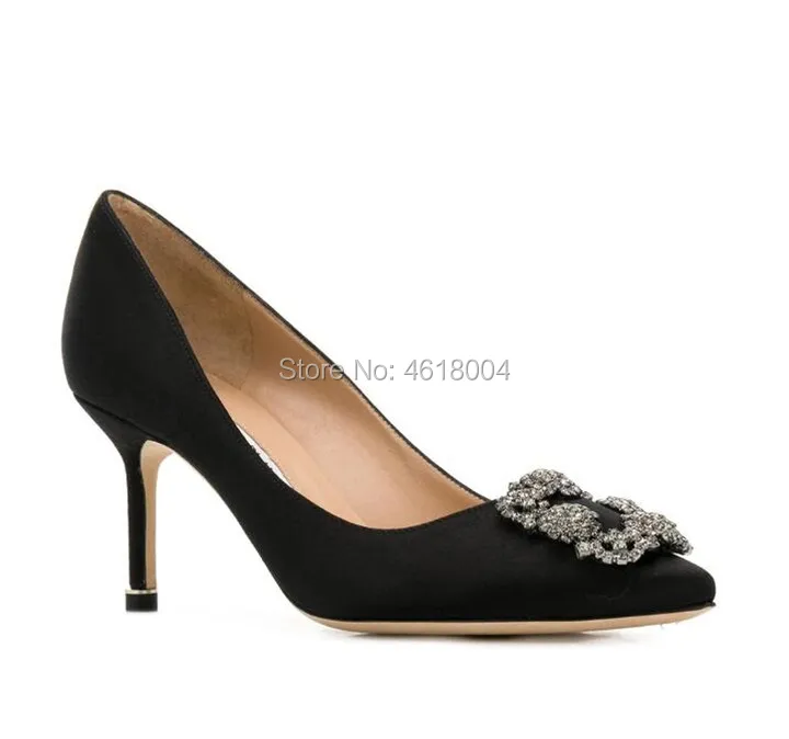 KALMALL свадебные туфли на квадратном каблуке, украшенные кристаллами; zapatos mujer; Роскошные женские туфли на высоком каблуке 8 см, украшенные стразами