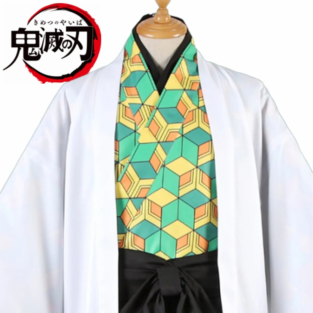 Аниме Demon Slayer Косплей Костюм Sabito Kimetsu no Yaiba косплей костюм мужская маска Кимоно костюмы на Хэллоуин