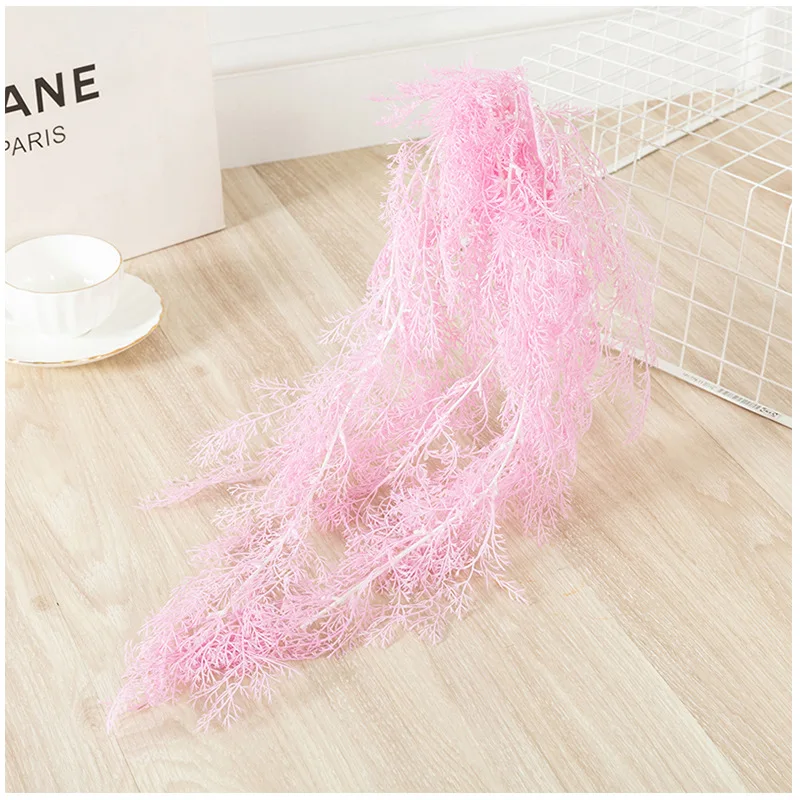 80 см 5 вилка красочная поддельная сосновая ветка пластиковое искусственное растение ротанга Свадебная Настенная Декорация завод для украшения для домашнего праздника