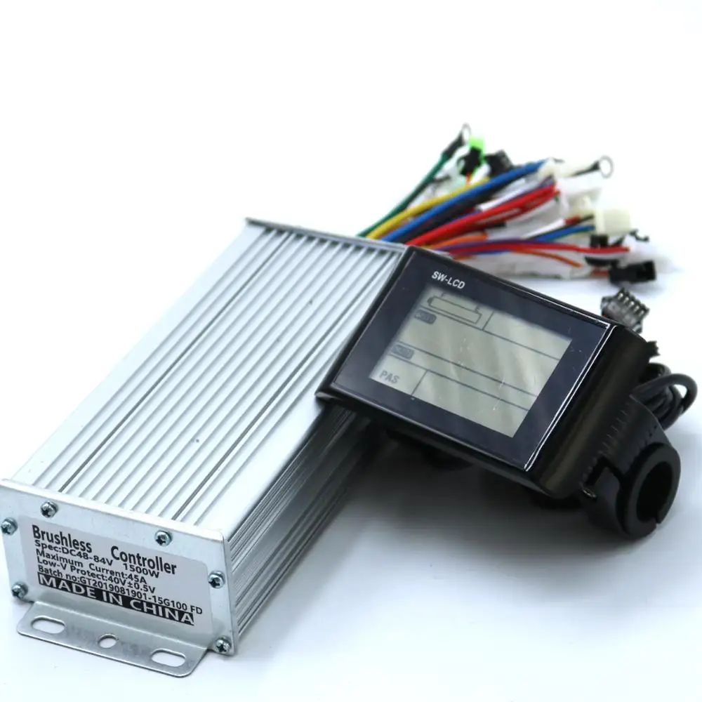 

Greentime 48V 60V 1500W 45A Brushless DC Motor Controller Ebike Controller +SW- LCD Display One Set