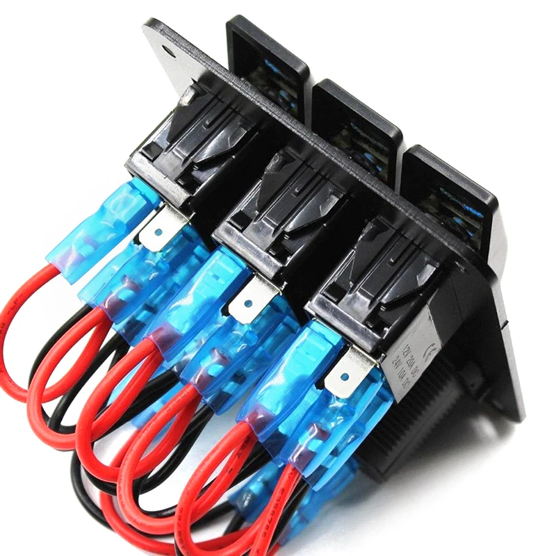 Горячая Распродажа 3 банды Водонепроницаемый USB тумблер автомобильный переключатель панель светодиодный автомобильный Морской Рокер Лодка