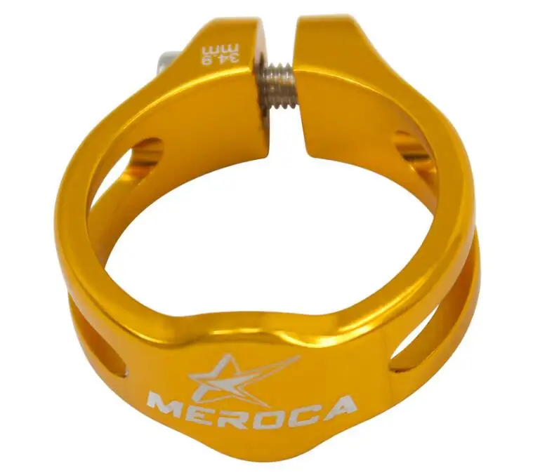 gold MEROCA MTB горный велосипед, ультра-светильник, алюминиевый сплав, замок, подседельный штырь, подседельная трубка, Зажим 34,9 мм, подходит для 31,6 мм подседельной трубы - Цвет: gold