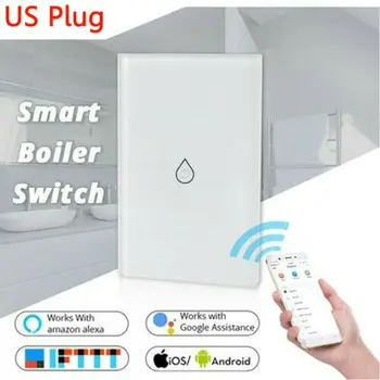 

WiFi Smart Boiler Switch Water Heater Remote Control Work with Alexa Google Home Smart Home Wall WiFi Touch Switch Panel