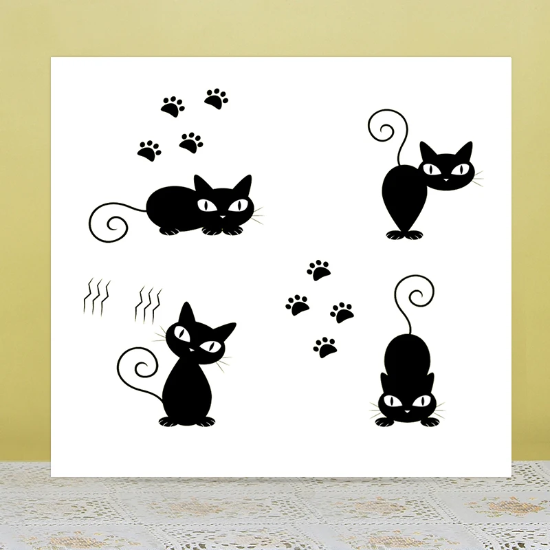 

AZSG Simple Style Lovely Cat Clear Stamps/Seals For DIY Scrapbooking/Card Making/Album Decorative Silicone Stamp Crafts