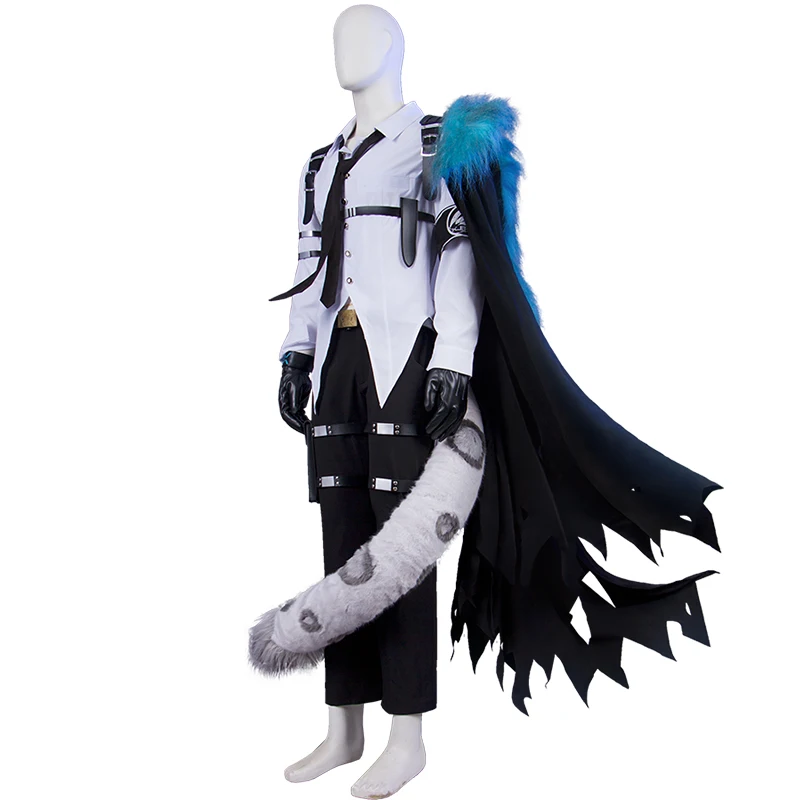 Anime! Arknights SilverAsh Battle Suit Gothic Uniform Cosplay Costume Full Set Halloween Party Outfit For Men Free Shipping