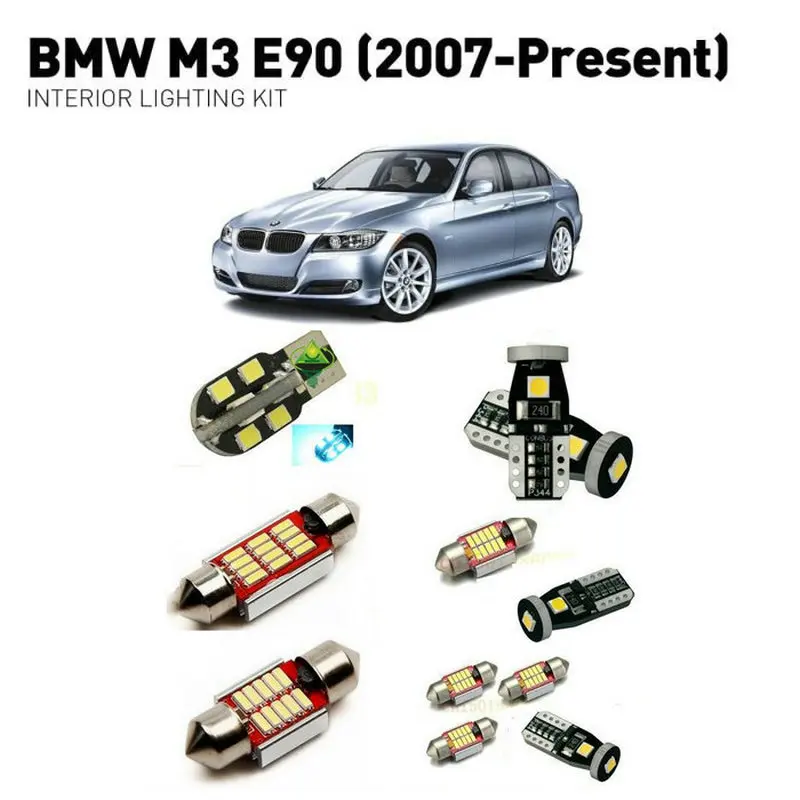 Led interior lights For BMW m3 e90 2007+ 16pc Lights Cars lighting kit automotive bulbs Canbus Error Free | Автомобили и