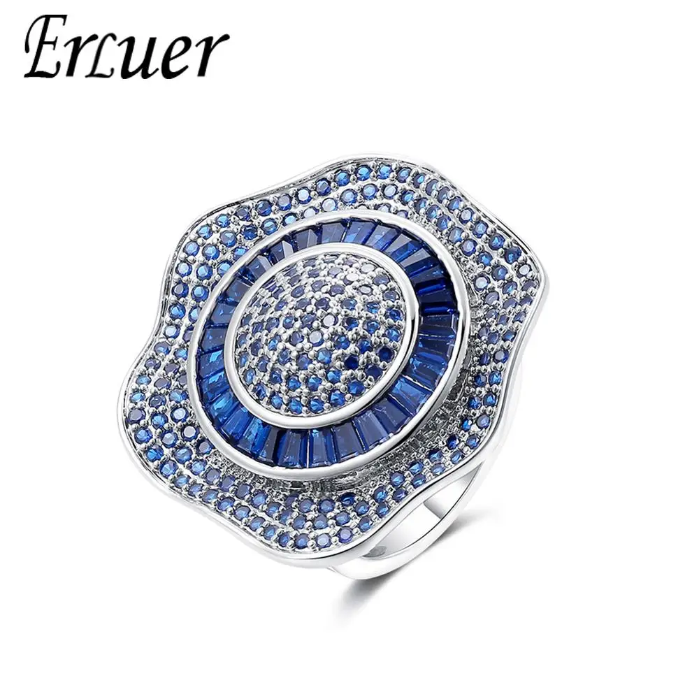 ERLUER New Design Wholesaler Promotions Flower Rings Jewelry Christmas New Year Party Free Drop Shipping Jewelry