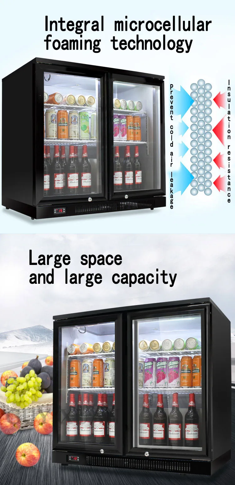 220 В коммерческий холодильник бар KTV напиток пиво морозильная камера интеллектуальная двойная дверь три двери прямой холодный лед винный шкаф