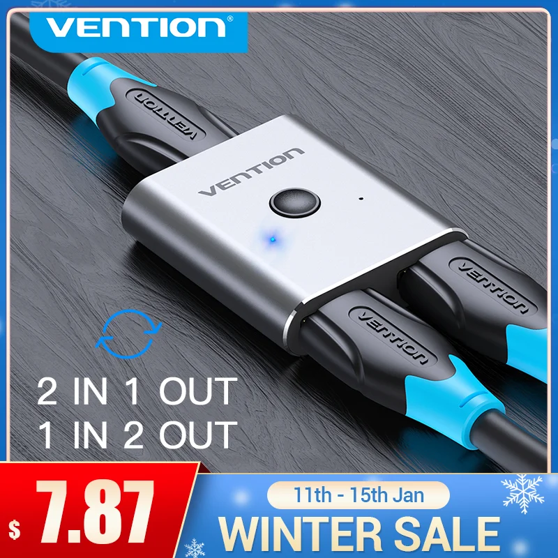 Vention HDMI коммутатор 4K Bi Direction 2 0 переключатель 1x 2/2x1 адаптер в 1 выход конвертер для PS4 Xiaomi TV Box сплиттер|Кабели
