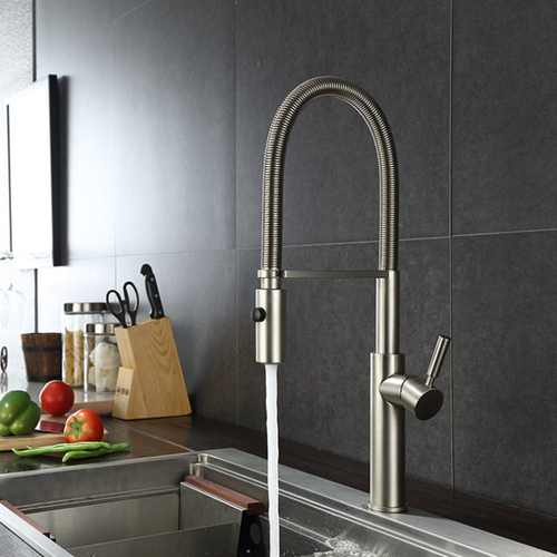 Top Quality Brass Kitchen sink faucet Pull Down Spring Kitchen mixer