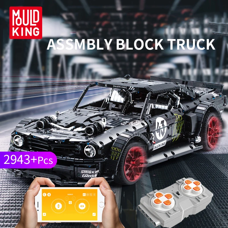 

Ford Mustang Hoonicorn RTR V2 Blocks Racing Car led light Technic Legoingly Building Blocks Bricks Kids Racing Car TOYS Gifts