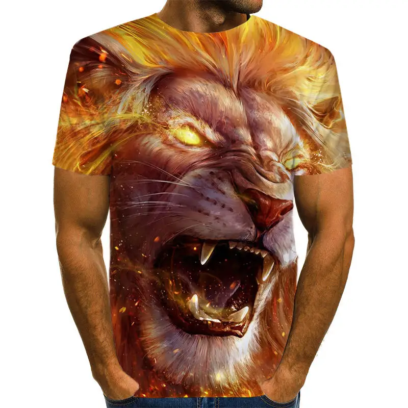 

Hot Selling StyleThe Lion King Cartoon 3D Animal t shirt New Fashion tshirt Tshirt Leisure clothing Man T-shirts European size
