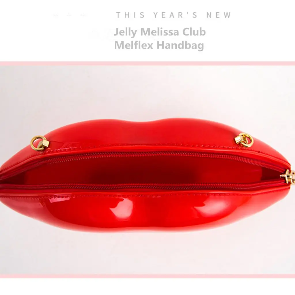 Jelly Melissa Club Women Messenger Bags 2021 New Fashion Chain Lips Small Handbag Super Purse Female Wild Mini Shoulder Bag