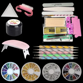 

23pcs Manicure Tools Set Nail Set UV LED Lamp Dryer Nail Gel Polish Kit Soak Off Electric Nail Drill For Nail Art Tool