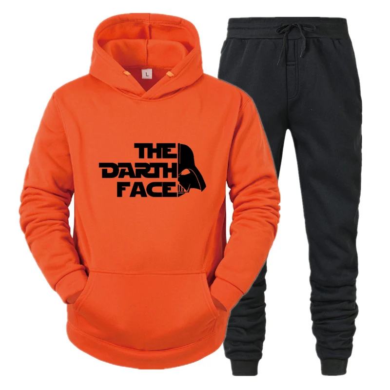 

New Men Hoodies Suit Tracksuit Set Sweatshirt Suit Fleece Hoodie+Sweat pants Pullover Running Sport Clothing Mens Joggers Set