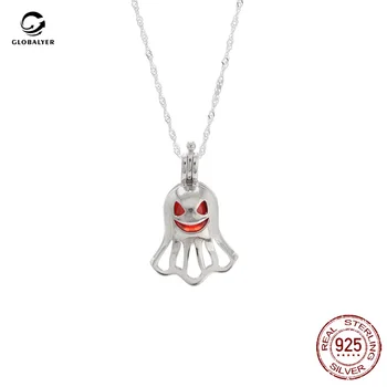 

Halloween Gift European and American Fashion S925 Sterling Silver Pendant Female DIY Pearl Accessories Free shipping 631