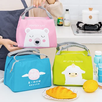 

High-capacity Lunch Bag Waterproof Cartoon Animal Breakfast Food Box Multi Purpose Portable Oxford Cloth Insulation Package