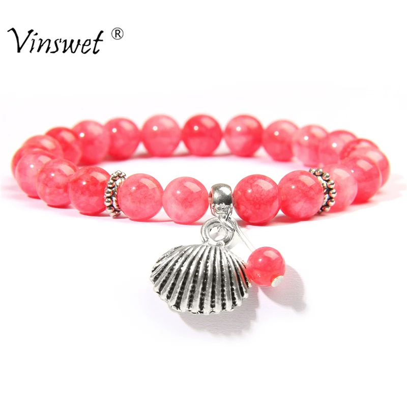 

Charm Natural Stone Bracelet Shell Bracelet for Women Bohemia Beach Jewelry Handmade Rope Beads Bracelets & Bangles Jewelry Gift
