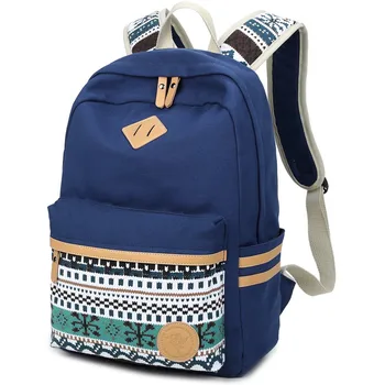 

Hot sale canvas Korean style fashion college students school bags women's bags backpack