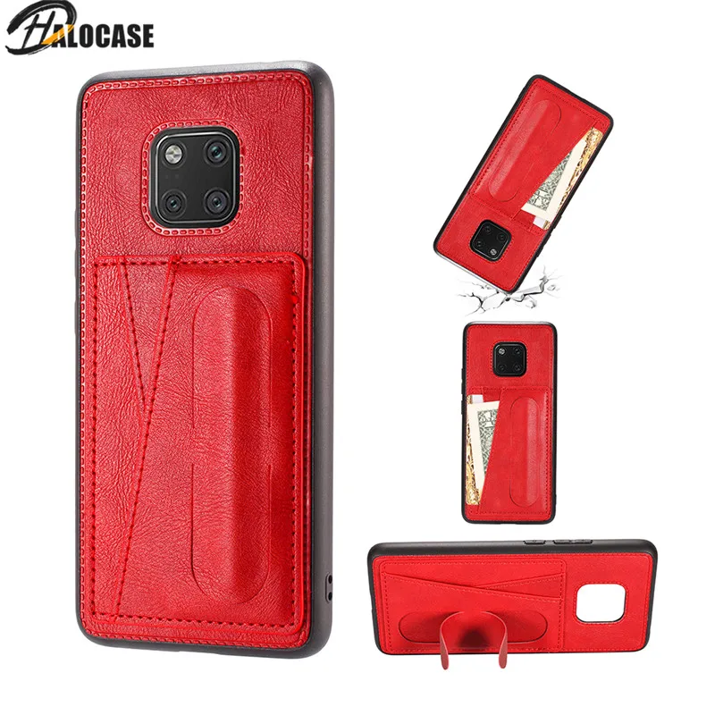 

Luxury Business Bracket Phone Cases For Huawei P30 Pro Nova3 3i 4 4e Mate 20 Pro P30 Lite Leather Card Holder Phone Cover Capa