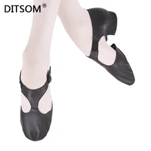 Профессиональные танцевальные сандалии из Эласта; обувь для джазовых танцев из натуральной кожи для женщин и девочек; мягкая танцевальная обувь; балетки