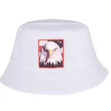 Летние белые женские Панамы, мужские шапки с американским белоголовым орлом, рыбацкие кепки, рыбацкие шапки для девочек, большие круглые однотонные шляпы в стиле хип-хоп