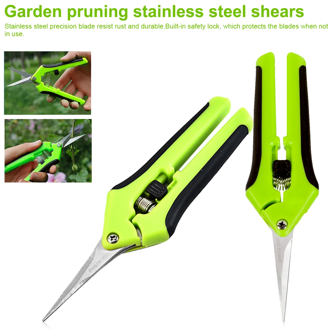 Gardening Tools Garden Pruning Shears Stainless Steel Fruit Picking Scissors Household Potted Trim Weed Branches Small | Инструменты