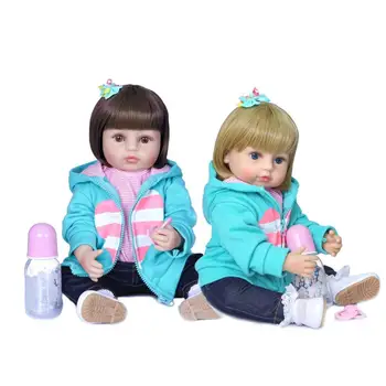 

55 cm Baby's Doll Silicone Doll Suitable For Child Birthday Gift Without Color Set