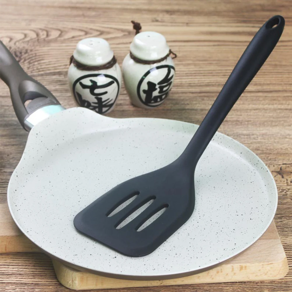 Silicone Handhold Durable Spatula Non-stick Pan Use Hygienic Slotted Easy Clean Cooking Utensil Steel Core Heat Resistant