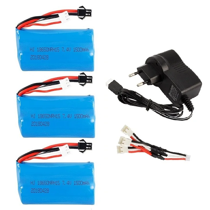 U12A S033g Q1 H101 R/c Toys racing Boats Car Tanks Drone Part 7.4V 1500mAh lipo Battery 2s 18650 7.4 v 1500 mah