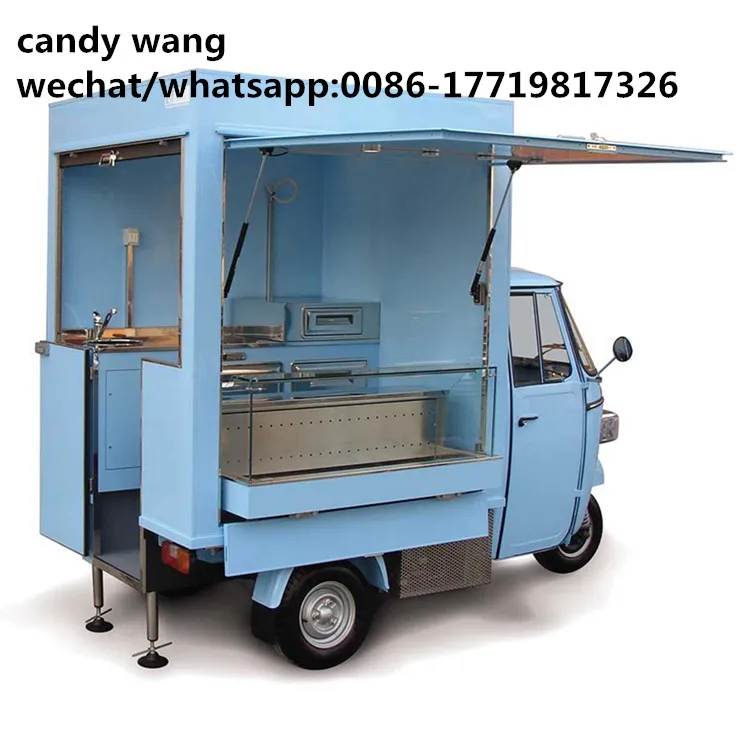 Стиль 3 колесный Piaggio Ape эспрессо грузовик фаст-фуд тележка трехколесный велосипед Горячая