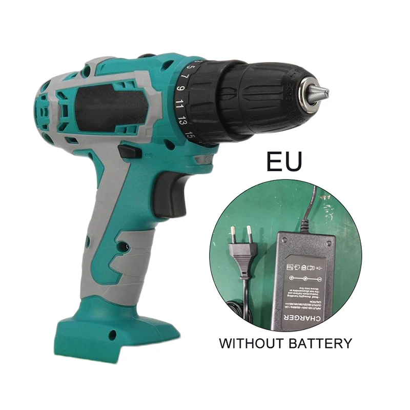 100-240V AC 5000mAh 25-speed бесщеточная Электрическая Дрель ударная отвертка UK Plug