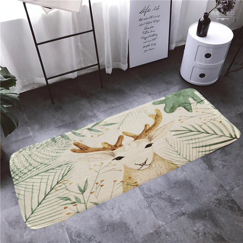 Забавный коврик для кухонной и входной двери, противоскользящий напольный коврик для ванной комнаты, прихожая, 50x80 см, дизайн с мультяшным принтом