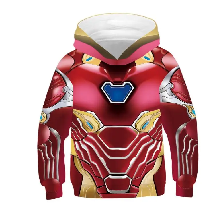 Promotion Jacket The Avengers Spiderman Captain America Iron Man Sweatshirt Autumn Quantum Warfare Hoodies Coats For 4-13y - Цвет: Серебристый