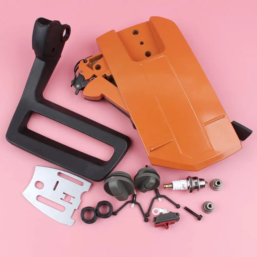 

Brake Side Clutch Cover Bar Plate Kit For Husqvarna 266 268 272 61 66 Chainsaw 5037366-01, 503 73 66-01 w Fuel Oil Cap Worm Gear