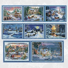 Набор для вышивки крестиком серии Snow Scene китайским 11CT 14CT ручная
