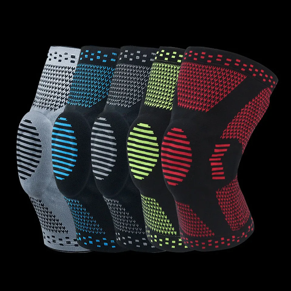 

GOBYGO 1 PCS Fitness Running Knee Support Protect Sport Braces Kneepad Elastic Nylon Silicon Padded Gym Compression Knee Pad