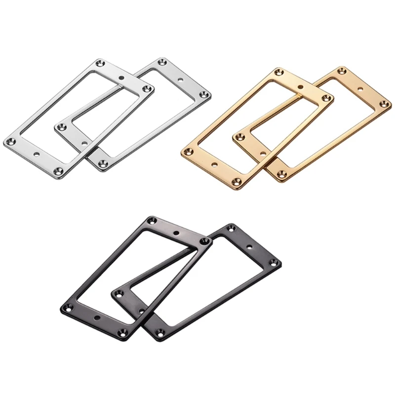 

2pcs Electric Guitar Humbucker Pickup Ring Guitar Metal Flat Frame Mounting Ring